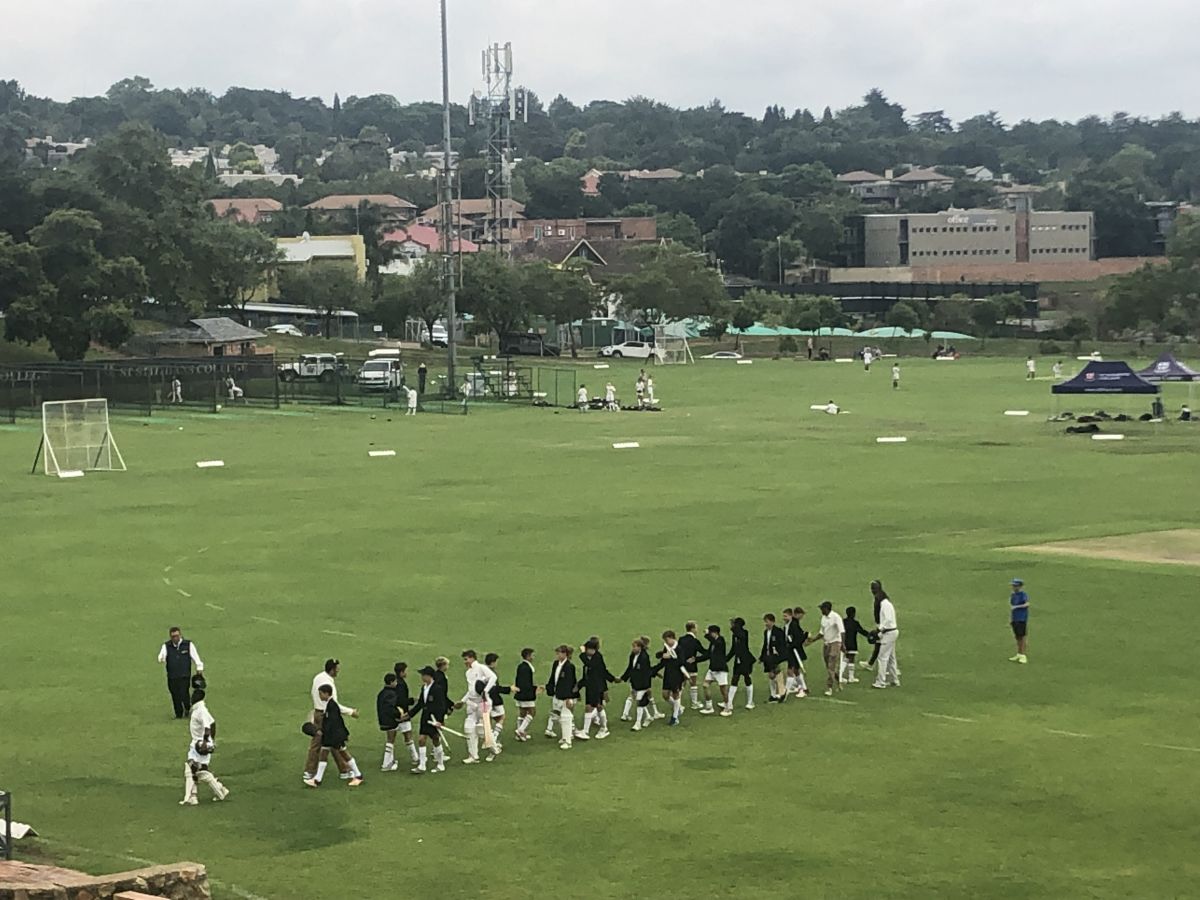 First team handshakes