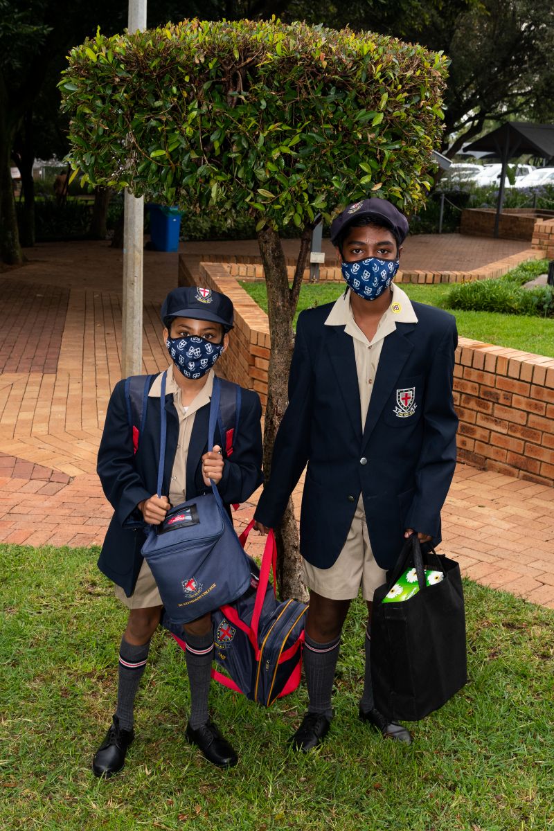 Grade 7 buddy with tissue bag