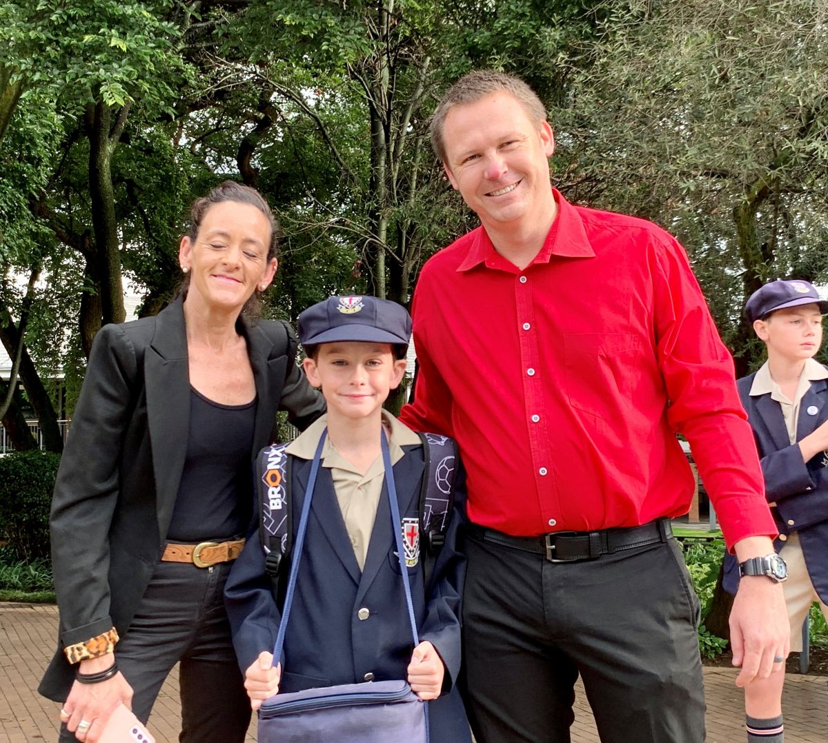 Boy with parents