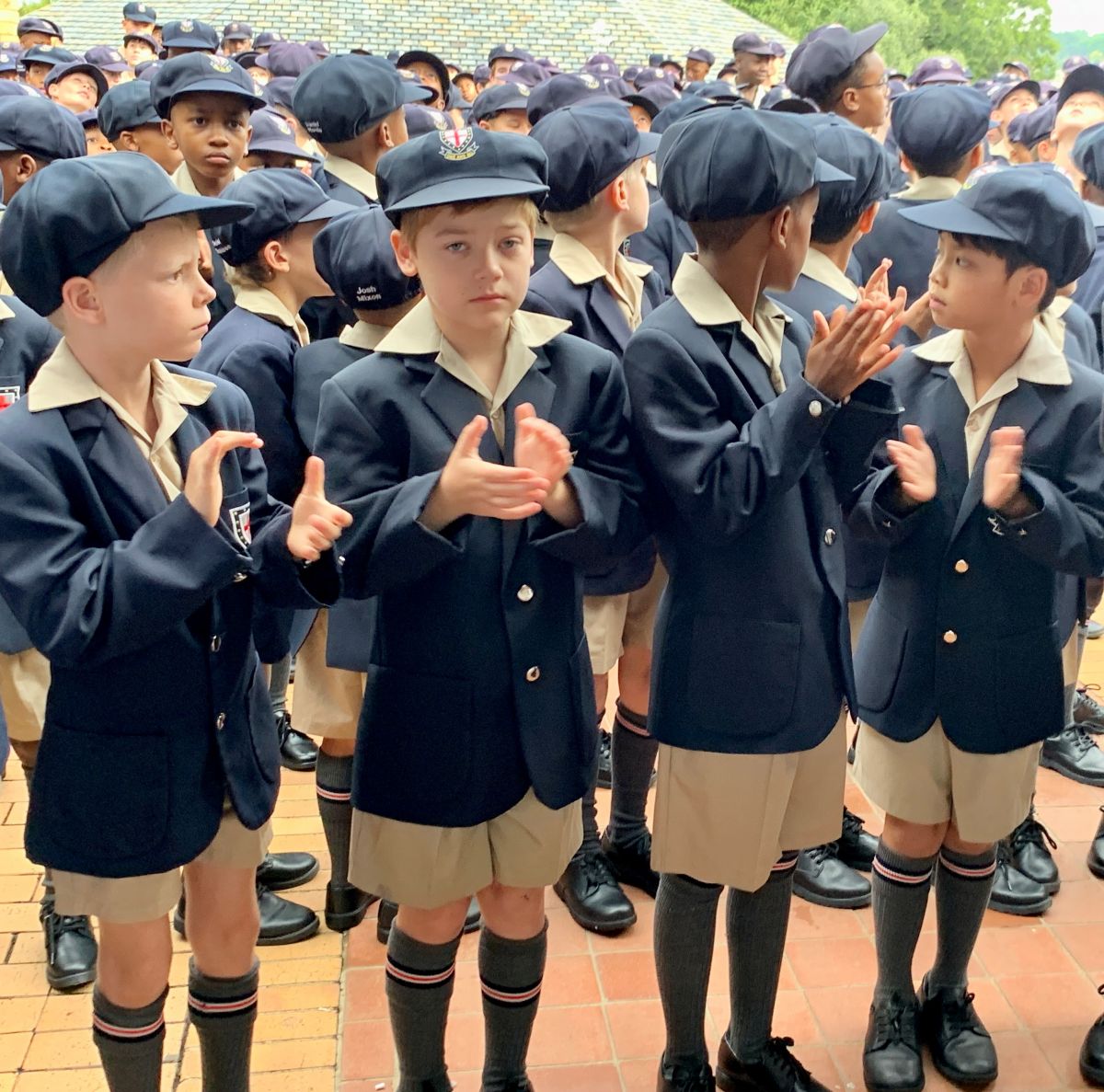 Boys clapping