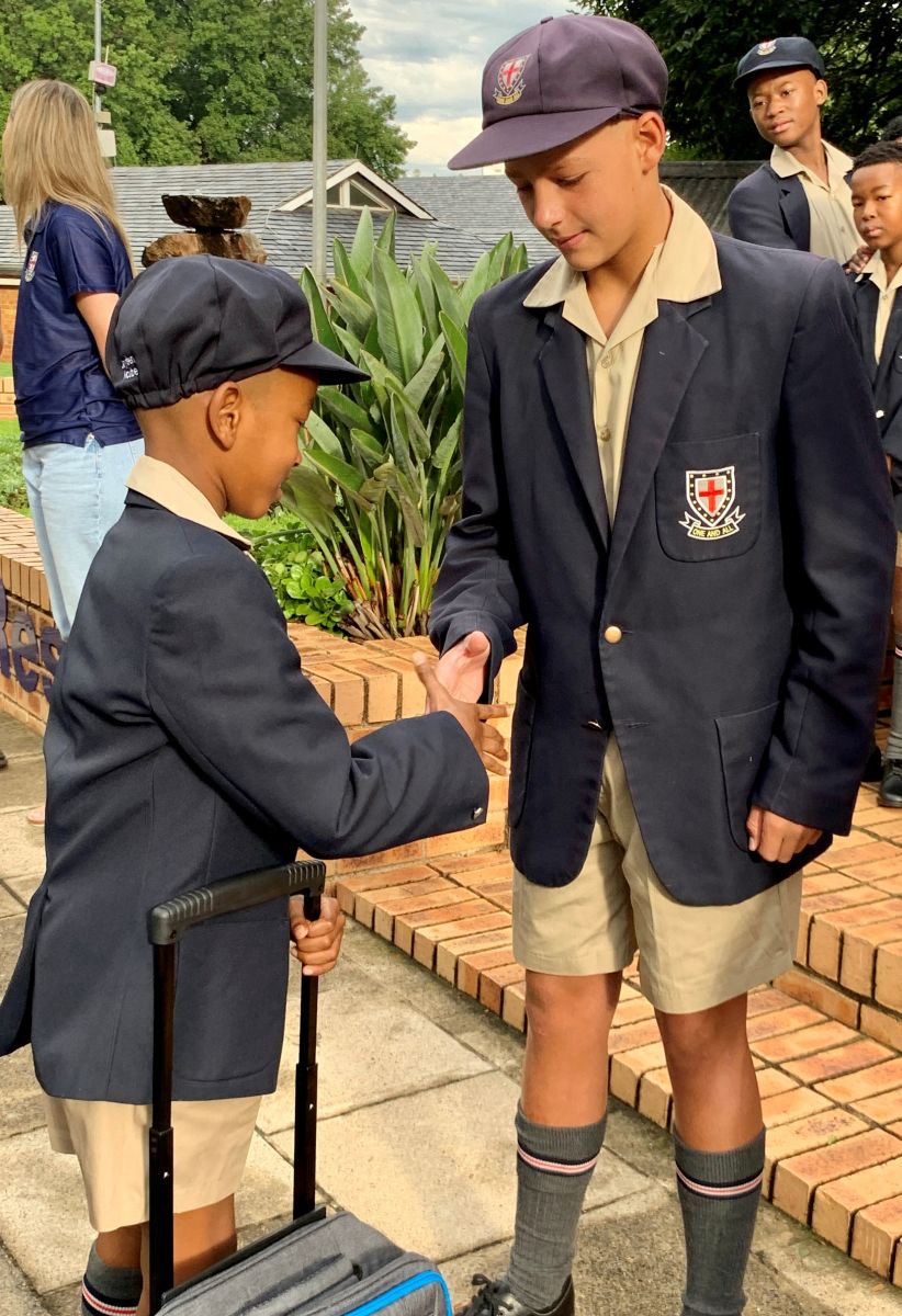 Buddies shaking hands