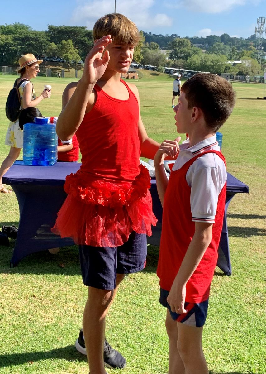 2 red boys