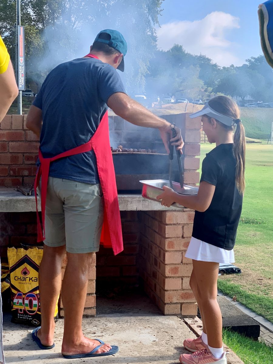 Girl helping braai