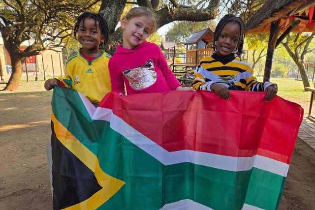 Supporting Bafana Bafana in the Junior Prep!