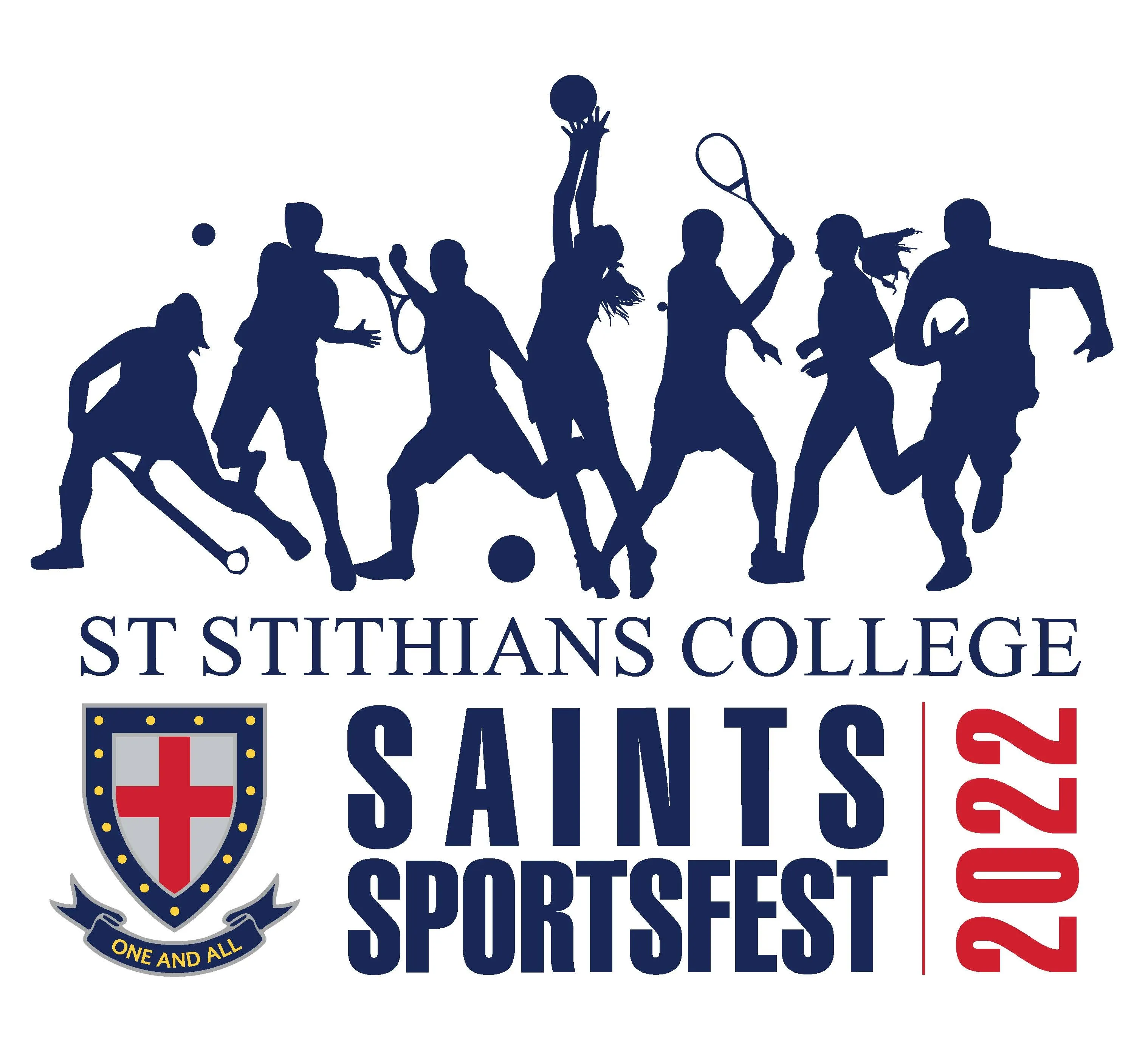 Saints Sportsfest 2022 Logo Final logo with figures 03
