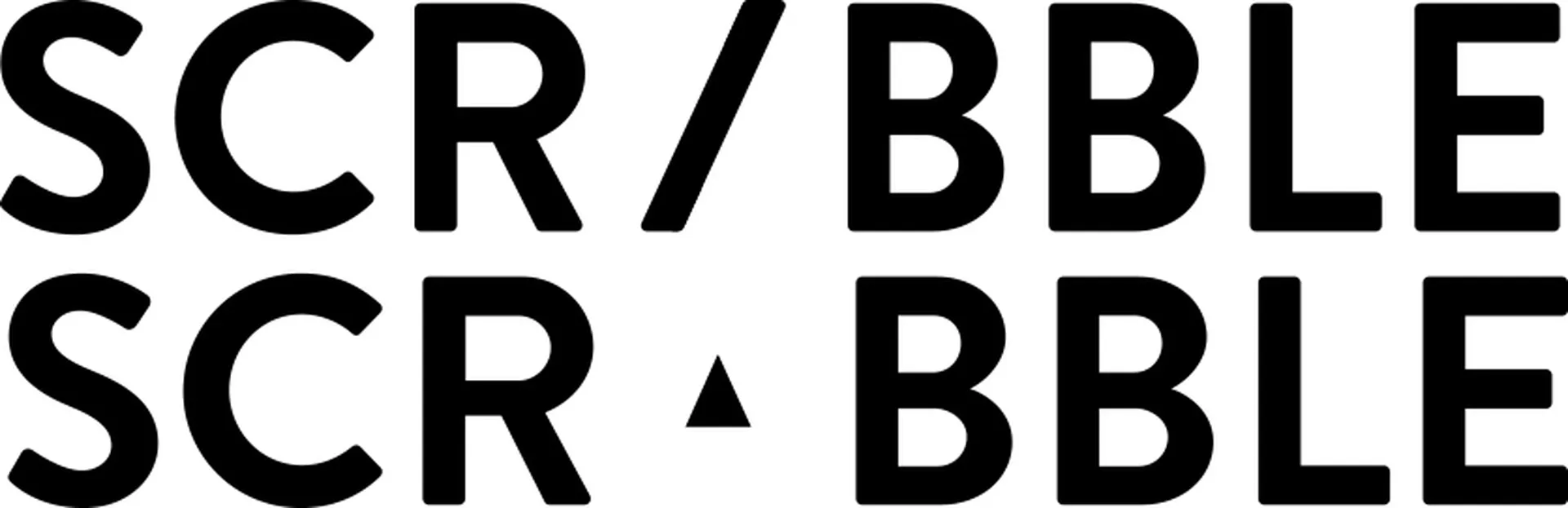 Scribble Scrabble Logo Straight