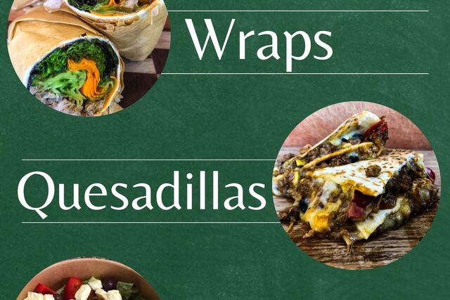 Serving delicious wraps, Quesadillas and salads. Visit Just Wraps for located in the Hospitality Zone.