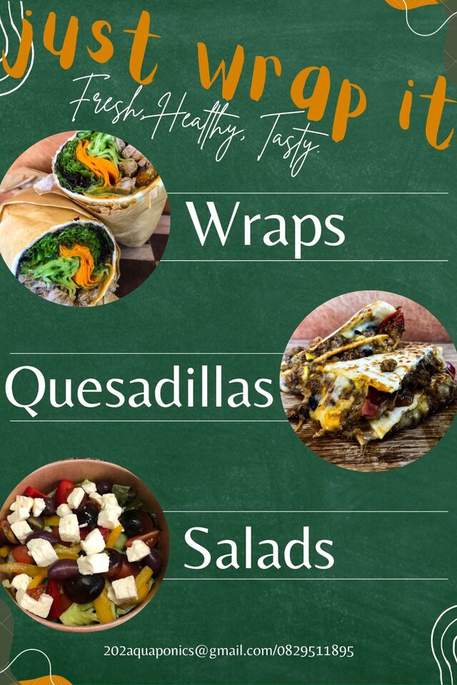 Serving delicious wraps, Quesadillas and salads. Visit Just Wraps for located in the Hospitality Zone.