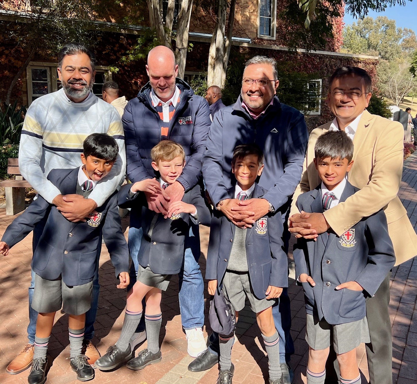 Four Dads and boys